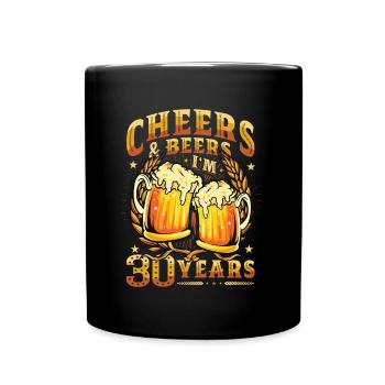 Acclamations et bière J’ai 30 ans - Mug uni - noir - Devant