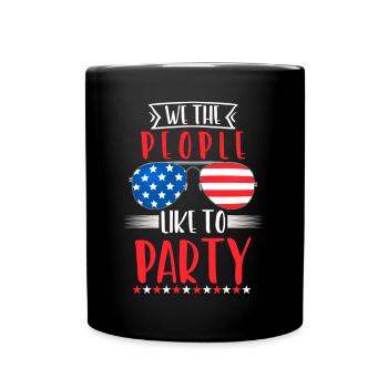 Sunglasses USA Party 4 juillet - Mug uni - noir - Devant