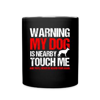 German Shepherd Police Dog Police Dog - Full Colour Mug - black - Front