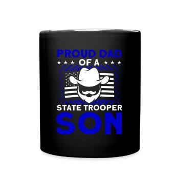 Fier papa Policier Du Service de Police Policier - Mug uni - noir - Devant