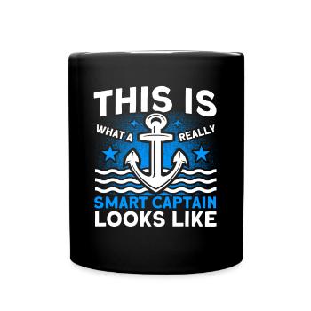 Amateurs de bateau Capitaine de bateau Capitaines - Mug uni - noir - Devant