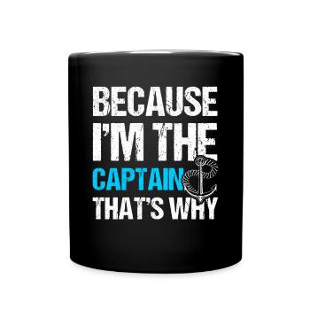 Amateurs de bateau Capitaine de bateau Capitaines - Mug uni - noir - Devant
