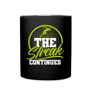 Motivation Streak Running Runner Marathon - Mug uni - noir - Devant
