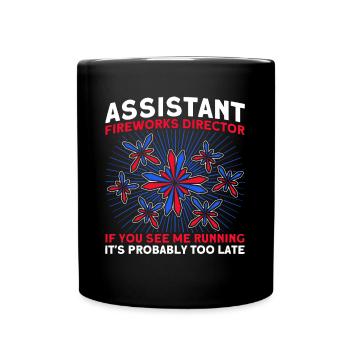 Drôle de feu d’artifice pyrotechnicien disant - Mug uni - noir - Devant