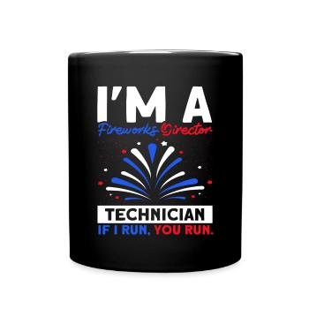 Drôle de feu d’artifice pyrotechnicien disant - Mug uni - noir - Devant