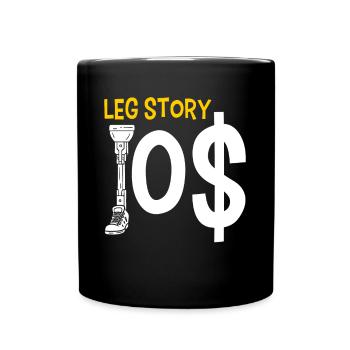 Handicap Amputee Amputation Prosthetic Leg - Full Colour Mug - black - Front