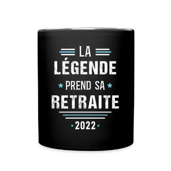 Retraité Idée cadeau Retraite humour carrière - Mug uni - noir - Devant