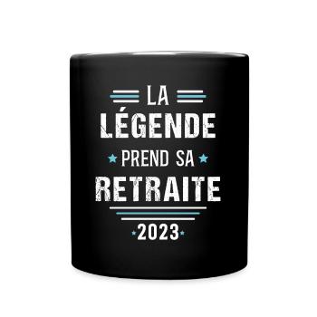 Retraité Idée cadeau Retraite humour carrière - Mug uni - noir - Devant