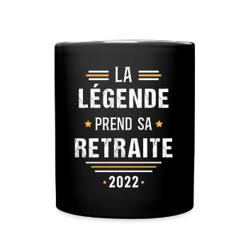 Retraité Idée cadeau Retraite humour carrière - Mug uni - noir - Devant