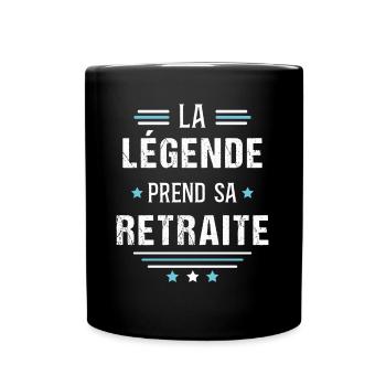 Retraité Idée cadeau Retraite humour carrière - Mug uni - noir - Devant