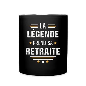 Retraité retraite cadeau de départ humour carrière - Mug uni - noir - Devant