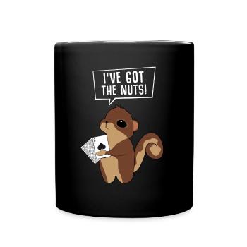 Poker Eichhörnchen Nagetier Tier - Tasse einfarbig - Schwarz - Vorne