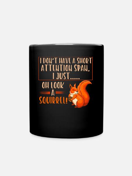 Écureuils à courte attention - Mug uni - noir