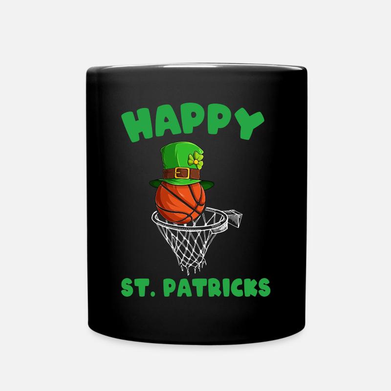Basketball Fröhlicher St. Patrick's Day - Tasse einfarbig - Schwarz