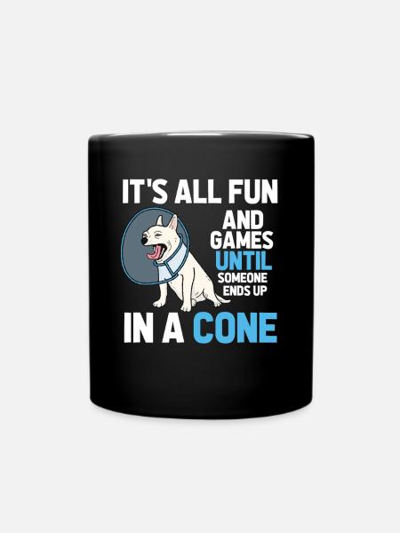 Tierarzt Hund Kegel Humor Tierarzt - Tasse einfarbig - Schwarz