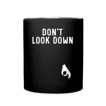 Looking Down Joke Sarcastic Circle Game - Full Colour Mug - black - Front