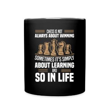 Les échecs gagnent en sagesse perdent l’apprentissage de la vie - Mug uni - noir - Devant
