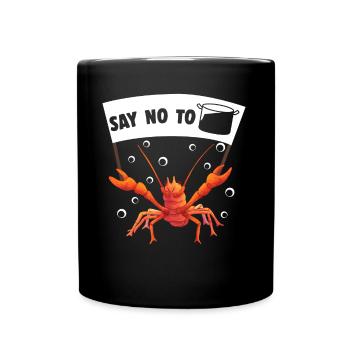 Lustige Krebse Kochen Flusskrebs Hummer - Tasse einfarbig - Schwarz - Vorne