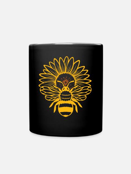 Abeille Tournesol Abeille Miel - Mug uni - noir