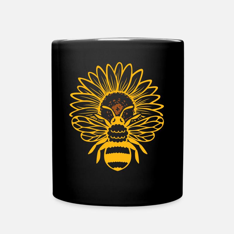 Abeille Tournesol Abeille Miel - Mug uni - noir