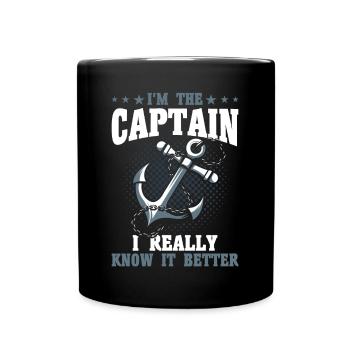 Boat Lovers Boat Captain Captain Captains - Full Colour Mug - black - Front