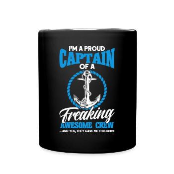 Boat Lovers Boat Captain Captain Captains - Full Colour Mug - black - Front