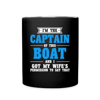 Femme Capitaine de bateau Capitaines - Mug uni - noir - Devant