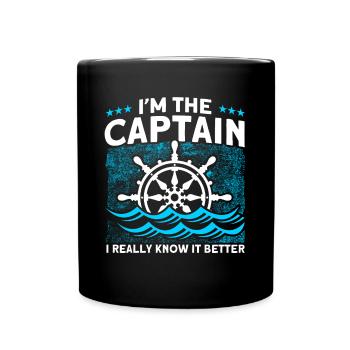 Boat Lovers Boat Captain Captain Captains - Full Colour Mug - black - Front