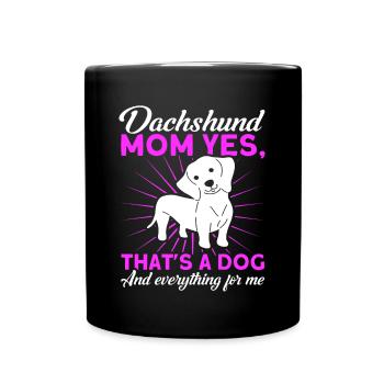 Dackel Dackel Dackel Mama Dackel Haustier - Tasse einfarbig - Schwarz - Vorne