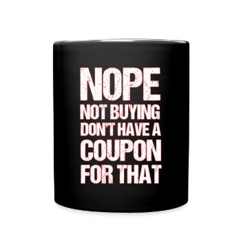Coupon Shopper Discount Couponer Discount Sale - Full Colour Mug - black - Front