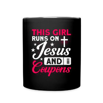 Coupon Shopper Discount Couponer Discount Sale - Full Colour Mug - black - Front
