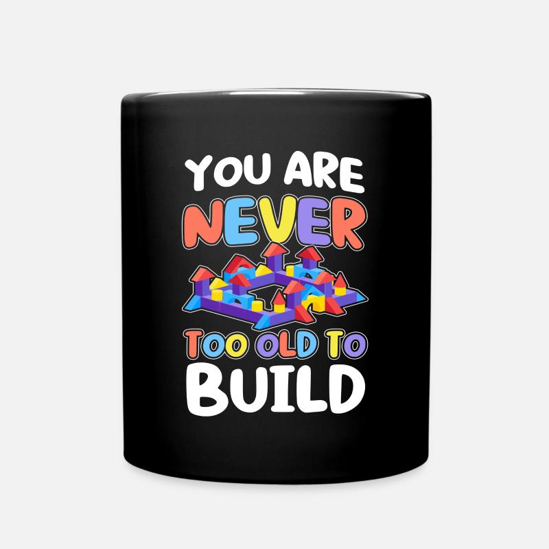 Bauen Klemmbaustein Baustein - Tasse einfarbig - Schwarz