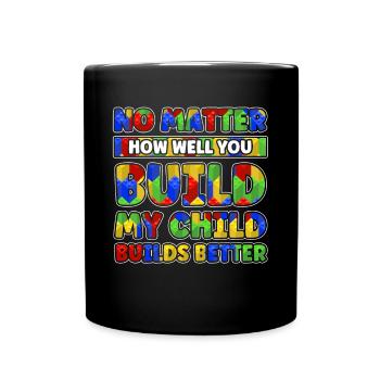 Build clamping block building block - Full Colour Mug - black - Front