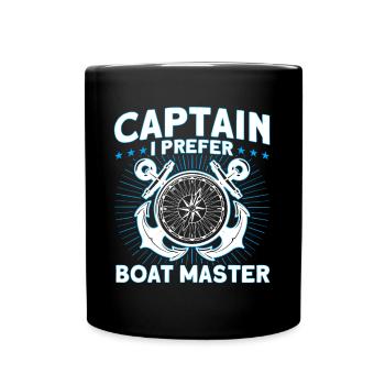 Amateurs de bateau Capitaine de bateau Capitaine Capitaines - Mug uni - noir - Devant