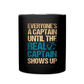 Amateurs de bateau Capitaine de bateau Capitaines - Mug uni - noir - Devant