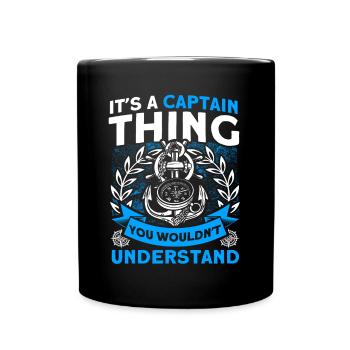 Amateurs de bateau Capitaine de bateau Capitaine Capitaines - Mug uni - noir - Devant