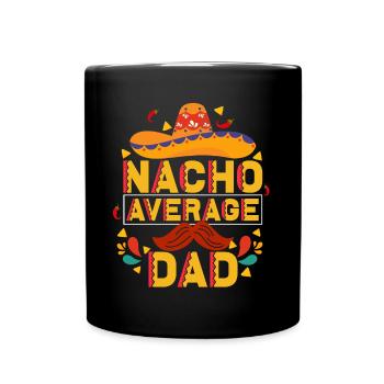 Papa Funny Nacho Papa Cinco De Mayo - Full Colour Mug - black - Front
