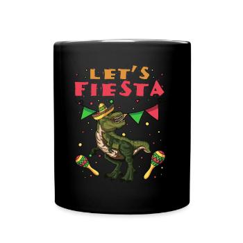 Trex Sombrero Fiesta Joyeux Cinco De Mayo - Mug uni - noir - Devant