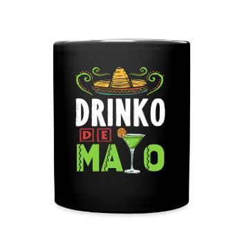 Tequila Cinco De Mayo Mexican Fiesta - Full Colour Mug - black - Front