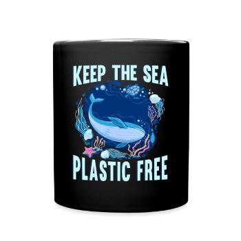 Sauvetage d’animaux Sea Earth Care sans plastique - Mug uni - noir - Devant
