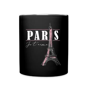 Eiffelturm Frauen Liebe Paris Frankreich - Tasse einfarbig - Schwarz - Vorne