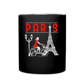 Paris Thème Filles France Tour Eiffel - Mug uni - noir - Devant