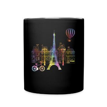 Tour Eiffel Love France Femmes Paris - Mug uni - noir - Devant