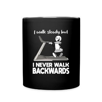 Courez lentement mais ne reculez jamais la sagesse des échecs - Mug uni - noir - Devant