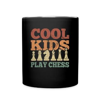 Cool Kids Play Chess Chess Master Gift - Full Colour Mug - black - Front