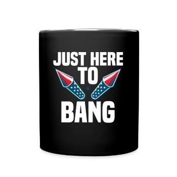 Feux d’artifice Humour Amérique 4 juillet - Mug uni - noir - Devant