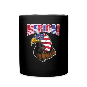 Eagle America July 4 Patriotic - Full Colour Mug - black - Front