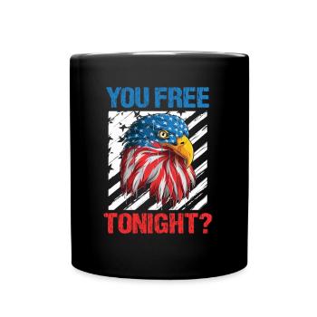 Eagle America Adult Humor Men July 4 - Full Colour Mug - black - Front