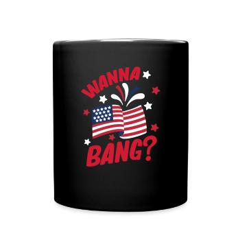 4. Juli Männer Feuerwerk USA - Tasse einfarbig - Schwarz - Vorne