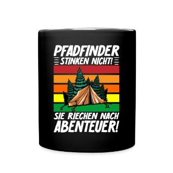 Pfadfinder Scout Pfadfinderin Camping - Tasse einfarbig - Schwarz - Vorne